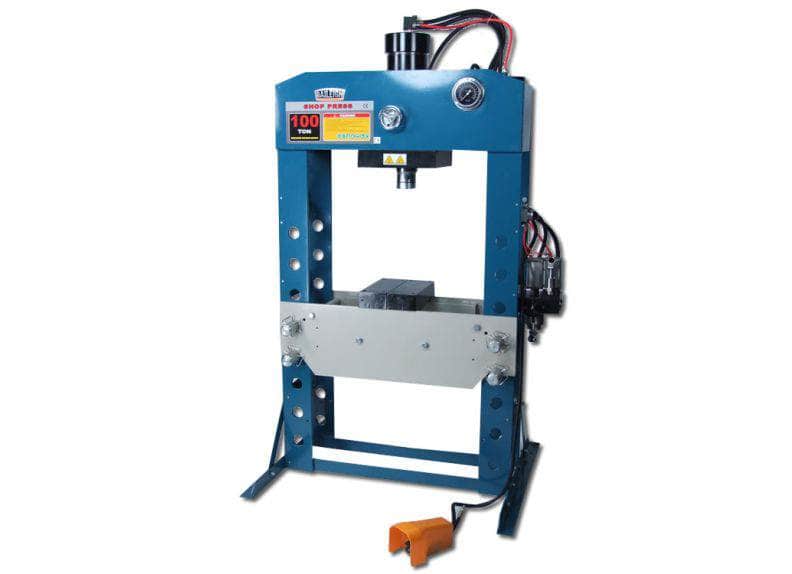 Baileigh Shop Presses Baileigh 100-Ton Air/Hand H-Frame Hydraulic Press – Heavy-Duty, Industrial-Grade