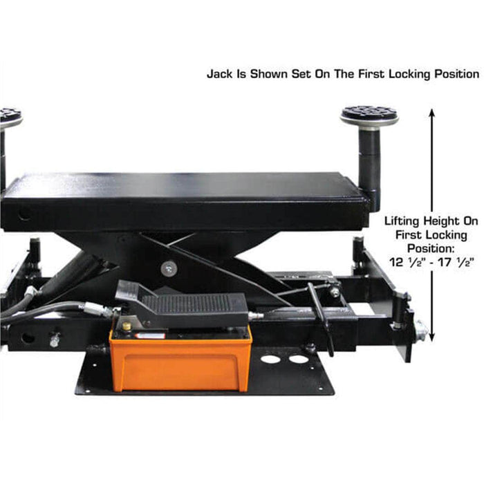 Atlas Auto Equipment Rolling Jacks Atlas Automotive Equipment Atlas Equipment RJ6 Air/Hydraulic 6000 lbs. Capacity Jack Rolling Bridge Jack