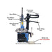 Atlas Auto Equipment Tire Changer Atlas Automotive Equipment TC755 Tilt-Back Rim-Clamp Tire Changer w/ E-Z Arm
