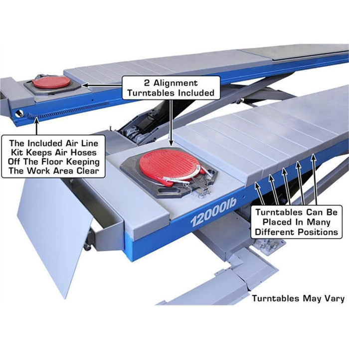 Atlas Auto Equipment Scissor Lift Atlas Equipment 12ASL 12,000 lb. Capacity Alignment Scissor Lift