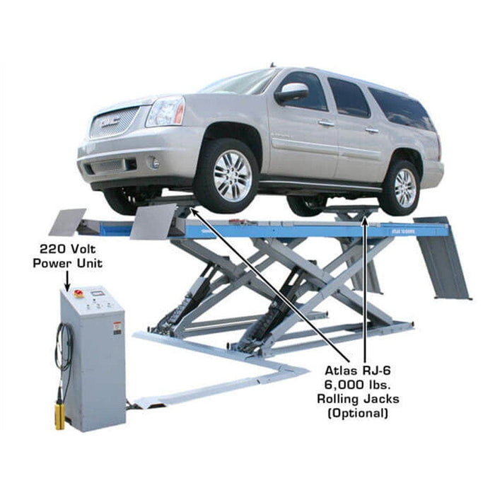 Atlas Auto Equipment Scissor Lift Atlas Equipment 12AWFSL 12,000 lb. Capacity Alignment Scissor Lift w/ Wheels-Free System