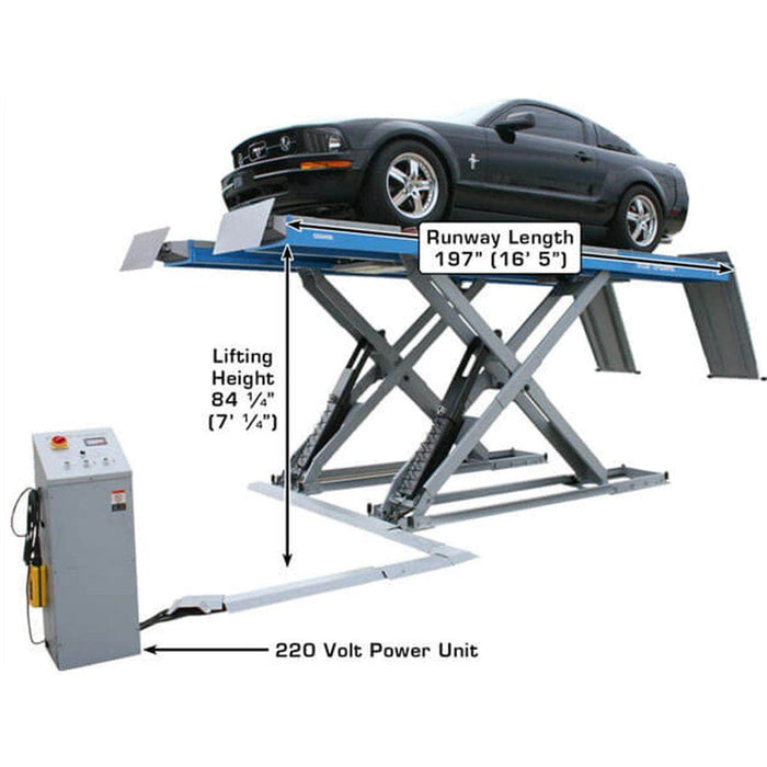 Atlas Auto Equipment Scissor Lift Atlas Equipment 12AWFSL 12,000 lb. Capacity Alignment Scissor Lift w/ Wheels-Free System