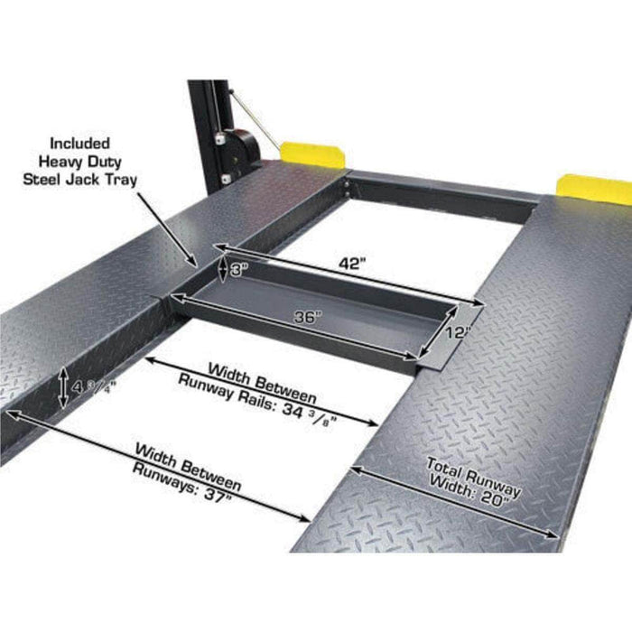 Atlas Auto Equipment Four Post Vehicle Lift Atlas Equipment 408SL Super Deluxe Portable Hobbyist 8,000 lb. Capacity 4-Post Lift