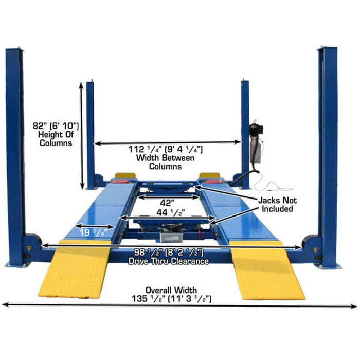 Atlas Auto Equipment Alignment Lift Atlas Equipment 412A Alignment Lift + RJ6 Rolling Jacks Combo