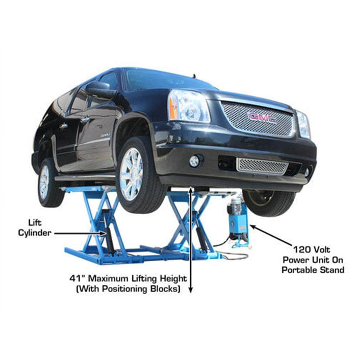 Atlas Auto Equipment Scissor Lift Atlas Equipment 7K-Kwik-Bay Portable Mid-Rise 7,000 lb. Capacity Scissor Lift