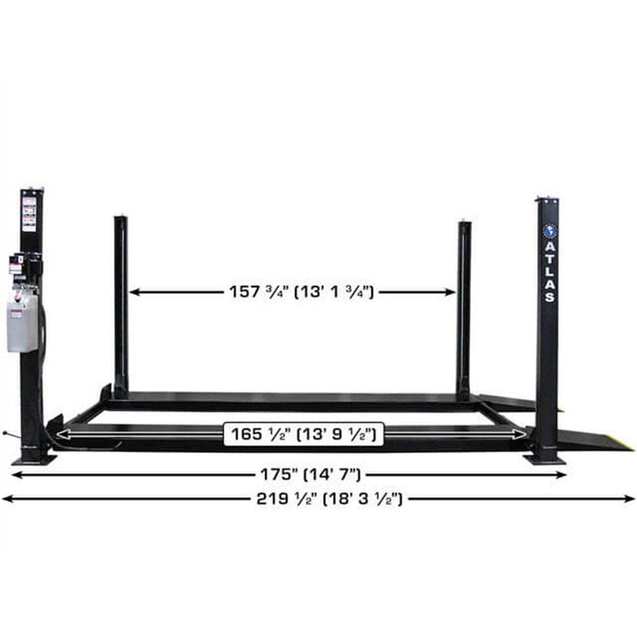 Atlas Auto Equipment Four Post Vehicle Lift Atlas Equipment Apex 8 ALI Certified Hobbyist 8,000 lb. Capacity 4-Post Lift