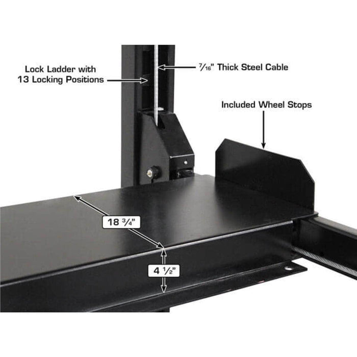 Atlas Auto Equipment Four Post Vehicle Lift Atlas Equipment Apex 8 ALI Certified Hobbyist 8,000 lb. Capacity 4-Post Lift