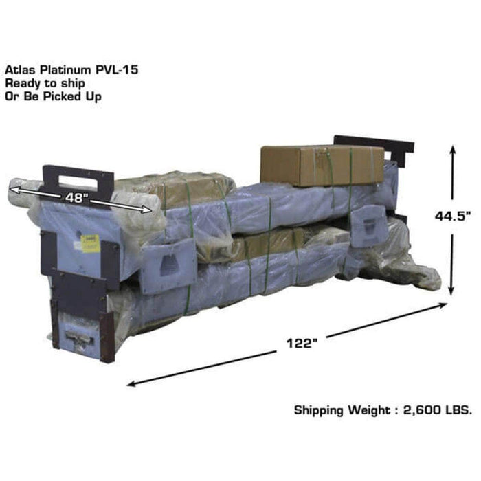 Atlas Auto Equipment Two Post Vehicle Lift Atlas Equipment Platinum PVL15 ALI Certified Commercial Overhead 15,000 lb. Capacity 2-Post Lift