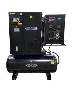 Emax Compressor Air Compressors Emax Compressor 5HP 3PH Industrial Rotary Screw Compressor-80 Gal Tank Mount w/Air Dryer