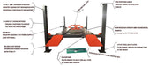 Katool Four Post Vehicle Lift Katool KT-4H110 Four Post Vehicle Lift 11,000lbs