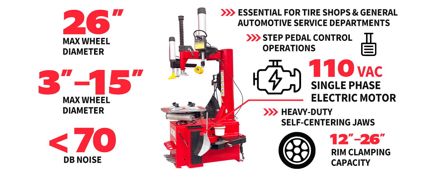 Katool Tire Changer Katool KT-T830 Wheel Clamp Tire Changer Machine
