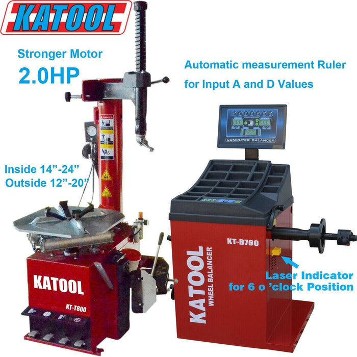 Katool Katool Tire Changer KT-T800 & Wheel Balancer KT-B760 Combo