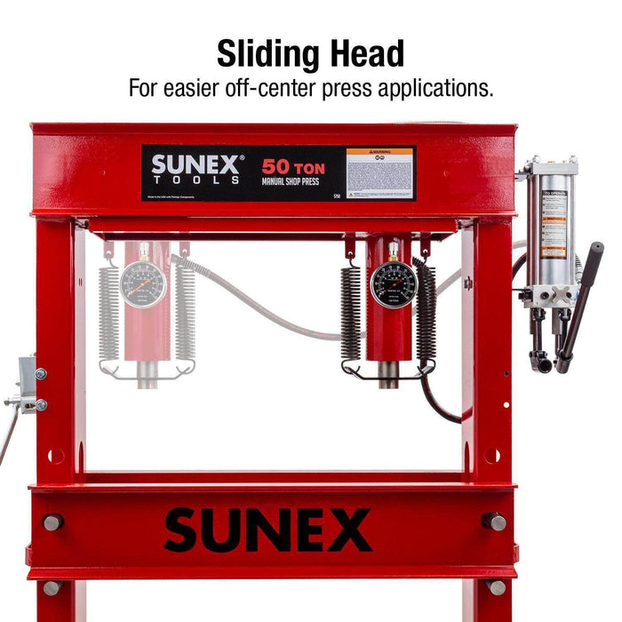 Sunex Shop Presses Sunex 5750AH 50 Ton Air/Hydraulic Shop Press